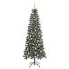 vidaXL Sapin de No&euml;l artificiel Vert 210 cm PVC, plastique et acier