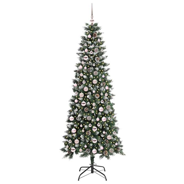 vidaXL Sapin de No&euml;l artificiel Vert 210 cm PVC, plastique et acier