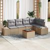 vidaXL Ensemble de canap&eacute; de jardin 6 pcs Beige et Gris clair