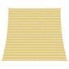vidaXL Voile d'ombre Jaune et blanc 4 / 5 x 4 m HDPE