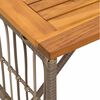 vidaXL Table de jardin Gris 80 x 40 x 40 cm Acier et Rattan Poly