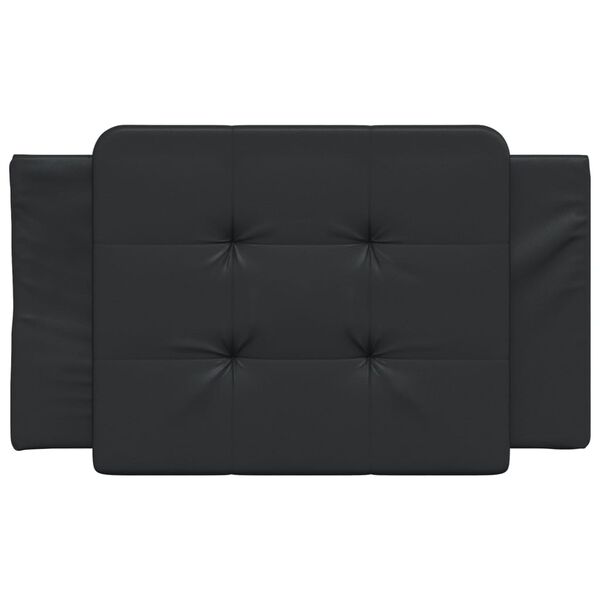 vidaXL Coussin de t&ecirc;te de lit Zadar noir 80 cm similicuir