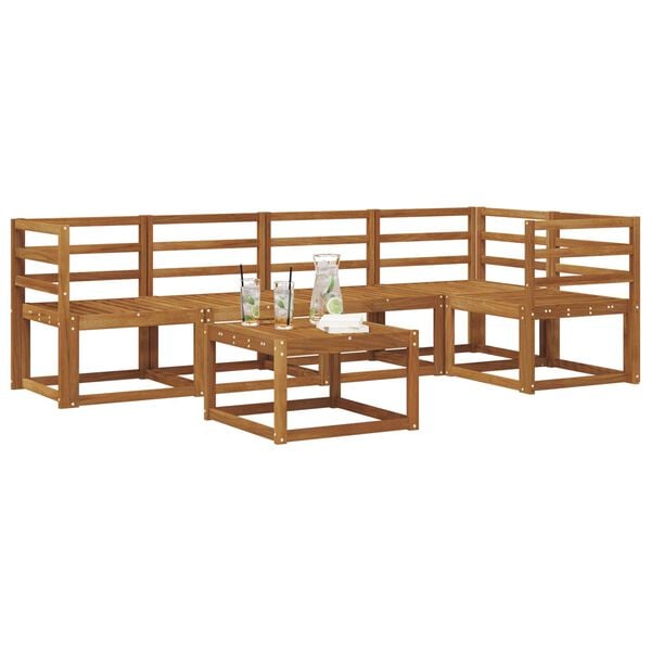 vidaXL Ensemble de canap&eacute;s d'ext&eacute;rieur 6 pcs Naturel et Cr&egrave;me