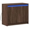 vidaXL Buffet avec LED ch&ecirc;ne marron 72x34x61 cm bois d'ing&eacute;nierie