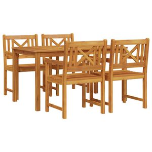 vidaXL Ensemble de salle &agrave; manger pour jardin 5 pcs Marron