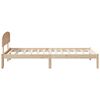 vidaXL Cadre de lit avec tête de lit Naturel 75 x 190 cm Pin massif