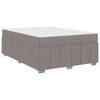 vidaXL Cadre de lit avec matelas Taupe 140 x 200 cm tissu