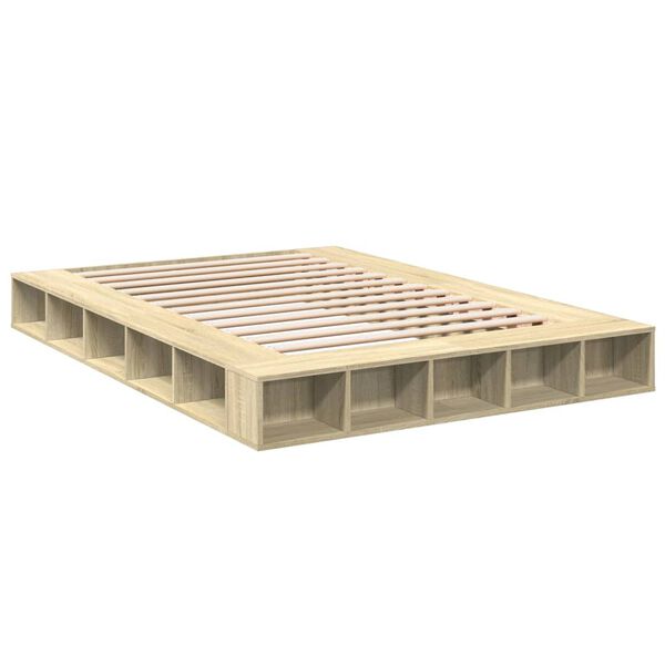 vidaXL Cadre de lit sans matelas ch&ecirc;ne sonoma 140x200 cm