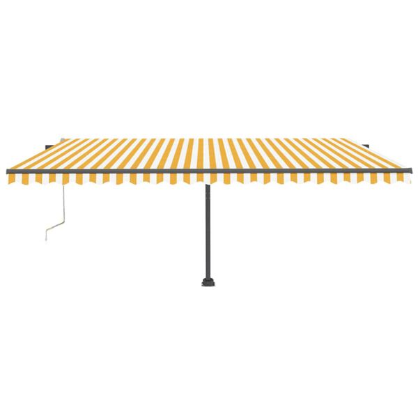 vidaXL Auvent automatique sur pied 500x300 cm Jaune/Blanc