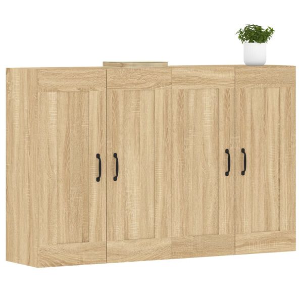vidaXL Armoires murales 2 pcs ch&ecirc;ne sonoma bois d'ing&eacute;nierie