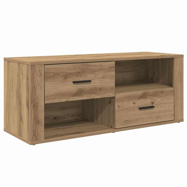 vidaXL Meuble TV Ch&ecirc;ne artisanal 100 x 35 x 40 cm Bois d'ing&eacute;nierie