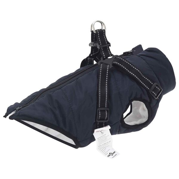vidaXL Manteau pour chien Bleu marine L36 Fleece et Polyester