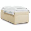 vidaXL Sommier à lattes de lit avec matelas Crème 80x200 cm Tissu