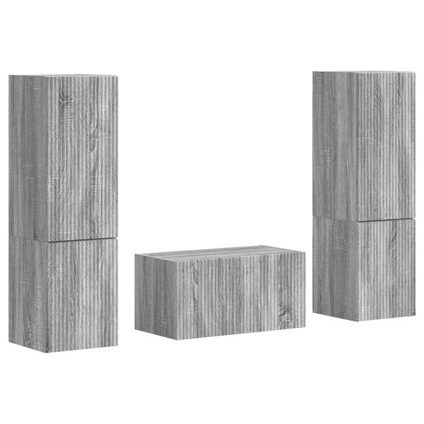 vidaXL Ensemble meuble TV 5 pcs Gris Sonoma Bois d'ing&eacute;nierie