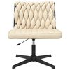vidaXL Chaise pivotante de bureau Cr&egrave;me Tissu