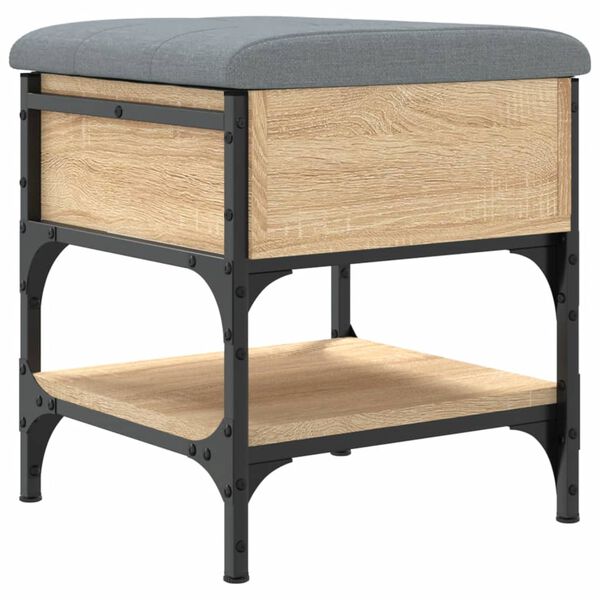 vidaXL Banc &agrave; chaussures ch&ecirc;ne sonoma 42x42x45 cm bois d'ing&eacute;nierie