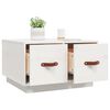 vidaXL Table basse Blanc 60x53x35 cm Bois massif de pin