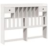 vidaXL Lit biblioth&egrave;que sans matelas blanc 140x200 cm bois pin massif
