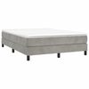 vidaXL Sommier &agrave; lattes de lit et matelas Gris clair 140x200cm Velours
