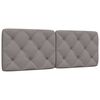 vidaXL Coussin de t&ecirc;te de lit taupe 140 cm tissu
