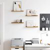 vidaXL &Eacute;tag&egrave;re Murale 4 pcs Beige 40 x 9 x 3 cm Bois d'ing&eacute;nierie