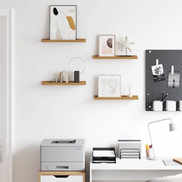 vidaXL &Eacute;tag&egrave;re Murale 4 pcs Beige 40 x 9 x 3 cm Bois d'ing&eacute;nierie