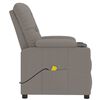 vidaXL Fauteuil de massage Taupe Tissu