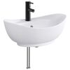 vidaXL Lavabo de salle de bain avec robinet et &eacute;vacuation Noir Mat