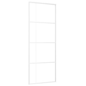 vidaXL Porte coulissante Verre ESG d&eacute;poli et aluminium 76x205 cm Blanc