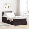 vidaXL Lit ottoman avec matelas marron fonc&eacute; 100x200 cm tissu