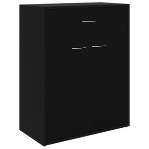 vidaXL Buffet noir 60x30x75 cm bois d'ing&eacute;nierie