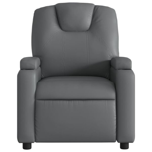 vidaXL Fauteuil de massage inclinable gris similicuir