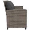 vidaXL Canap&eacute; de jardin avec coussins 5 places gris r&eacute;sine tress&eacute;e