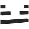 vidaXL Ensemble de meubles TV 7 pcs Noir Bois d'ing&eacute;nierie