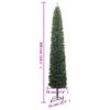 vidaXL Sapin de No&euml;l mince avec support 300 cm PVC