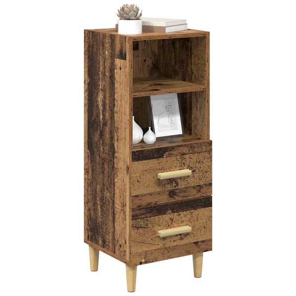 vidaXL Buffet Bois ancien 34 x 34,5 x 90 cm Bois d'ing&eacute;nierie