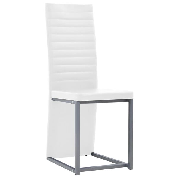 vidaXL Ensemble &agrave; d&icirc;ner 5 pcs Acier et verre tremp&eacute; Noir et blanc