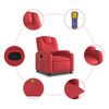 vidaXL Fauteuil de massage inclinable rouge similicuir