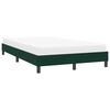 vidaXL Cadre de lit sans matelas vert fonc&eacute; 120x220 cm velours