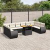 vidaXL Salon de jardin 11 pcs avec coussins noir r&eacute;sine tress&eacute;e