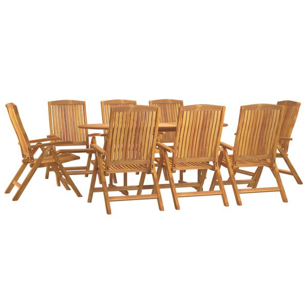 vidaXL Ensemble &agrave; manger de jardin 9 pcs Bois de teck solide