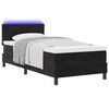 vidaXL Lit &agrave; ressort LED avec matelas Noir 100 x 200 cm Velours