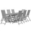vidaXL Ensemble &agrave; manger de jardin 9 pcs bois d'acacia solide