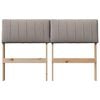 vidaXL T&ecirc;te de lit capitonn&eacute;e Taupe 120 cm Pin massif