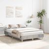 vidaXL Cadre de lit sans matelas gris b&eacute;ton 140x190 cm bois ing&eacute;nierie