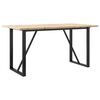 vidaXL Table à manger cadre en O 160x80x75,5 cm bois pin massif acier