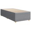 vidaXL Sommier &agrave; lattes de lit avec matelas gris clair 80x200 cm tissu