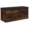 vidaXL Banc de rangement ch&ecirc;ne fum&eacute; 102x42x45 cm bois d'ing&eacute;nierie
