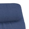 vidaXL Chaise de relaxation avec repose-pied Bleu Tissu