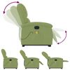 vidaXL Fauteuil inclinable de massage &eacute;lectrique vert clair velours
